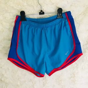 Nike Dri-Fit Blue & Red Running Shorts Mesh Side S